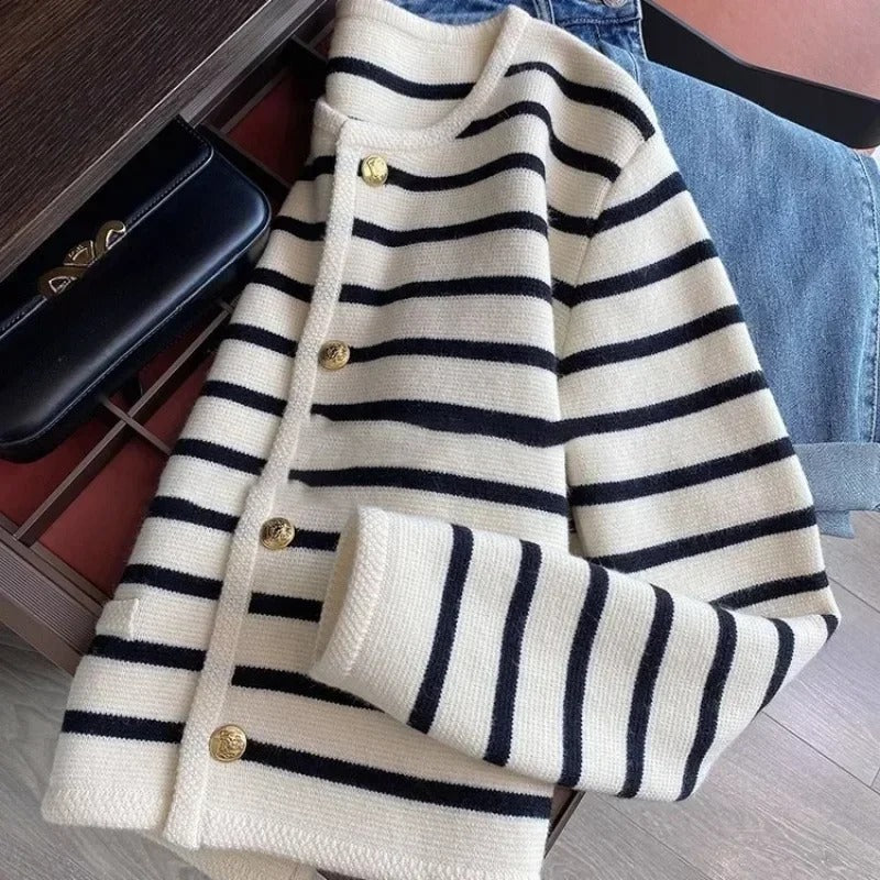 Strickjacke mit Streifen für Damen