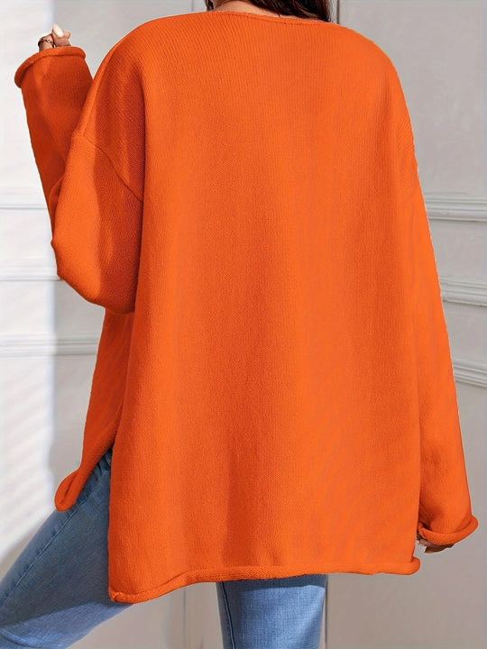Strickpullover mit V-Ausschnitt für Damen