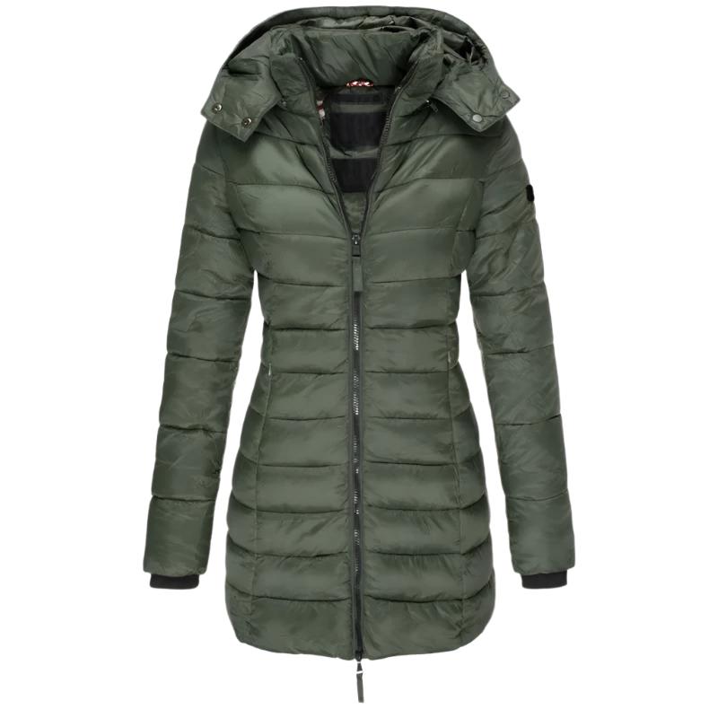 Langärmelige wattierte Jacke für Frauen