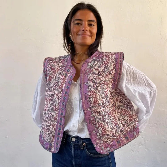 Bedruckte Damen-Baumwolljacke