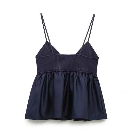 Geplissierte Kielbluse für Damen mit V-Ausschnitt