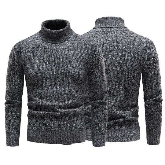 Herren-Rollkragen-Fleecejacke