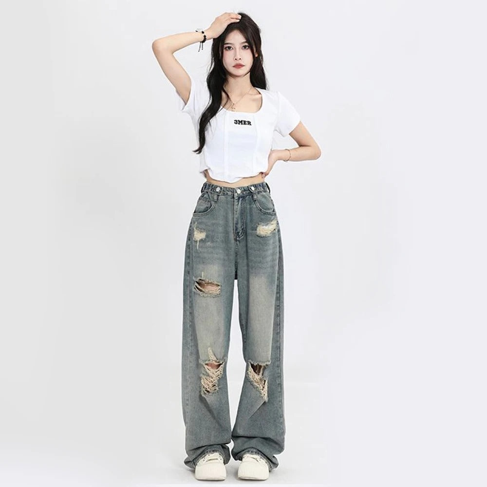 High Street Vibe Damenhose mit weitem Bein
