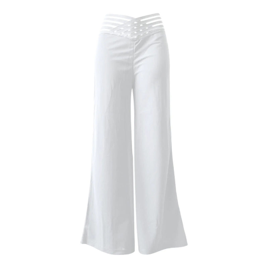 Auslaufende Hose mit gekreuztem Mesh-Patch für Damen