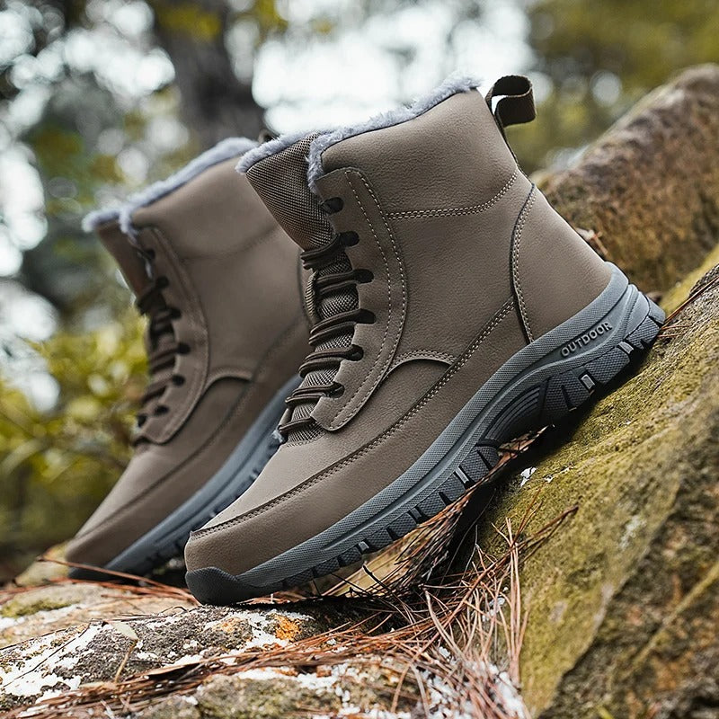 Herren Winter-Schneestiefel mit Fell