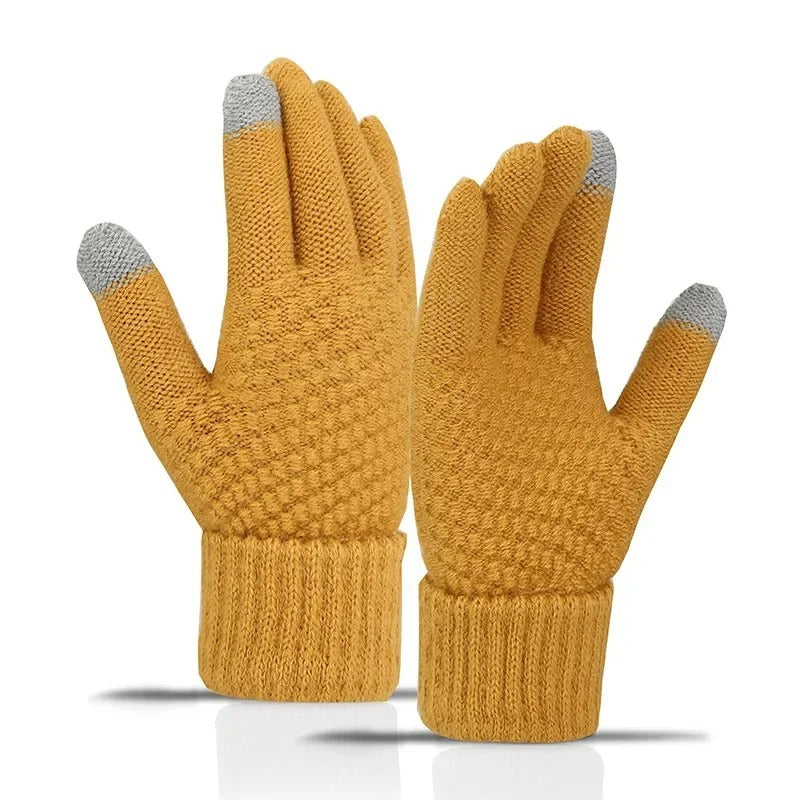 Kaschmirstrick-Winterhandschuhe für Frauen
