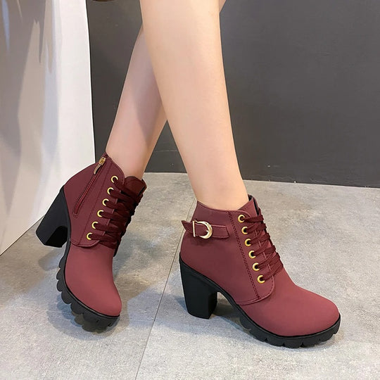 Damen-Pumpstiefel