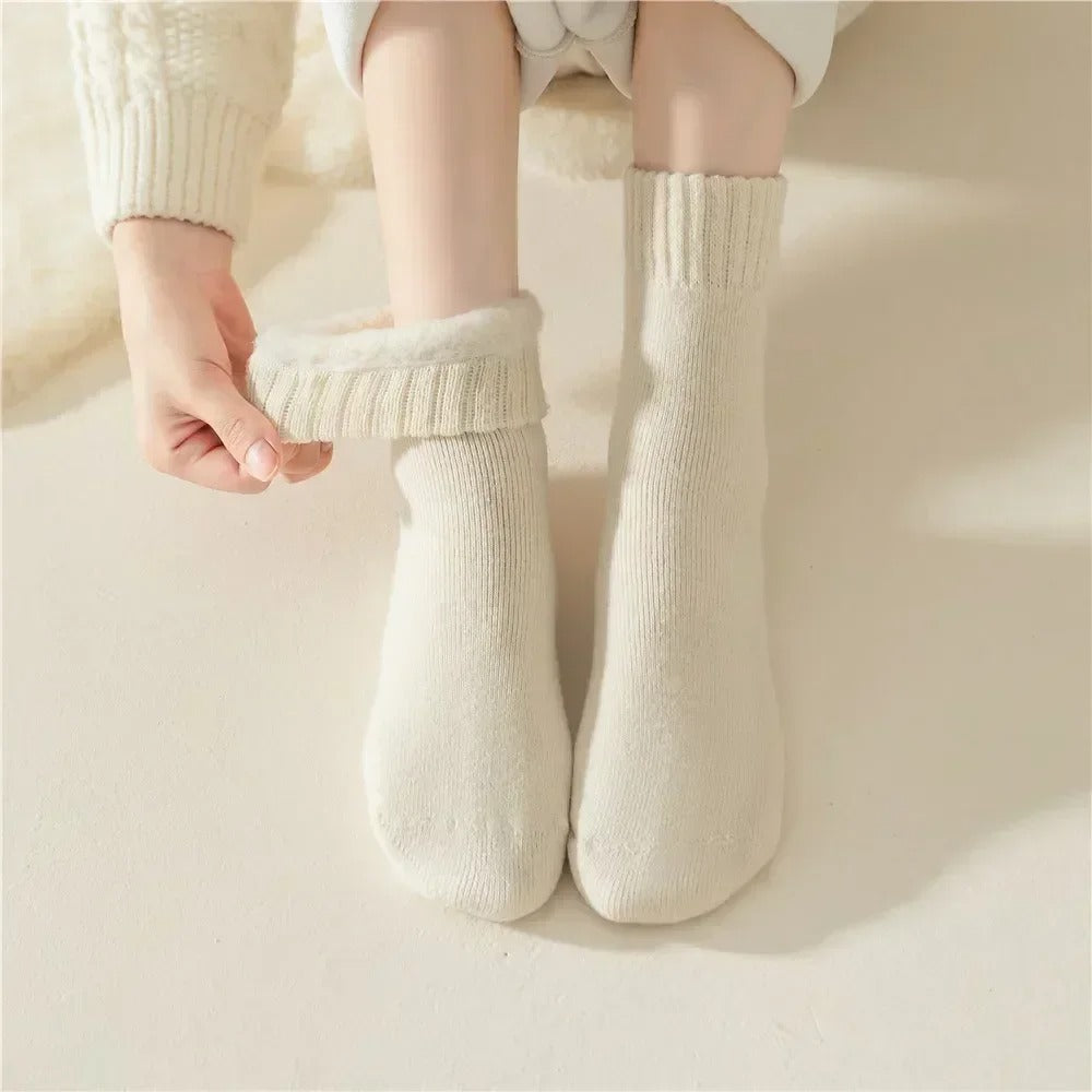 3 Paar dicke Damensocken aus Wolle