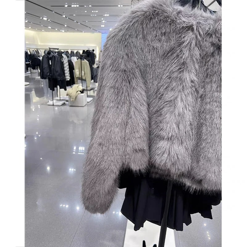 Damen Vintage Pelzmantel