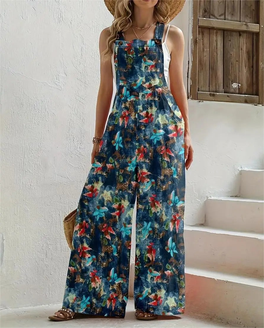 Bohemian-Overall mit weitem Bein für Frauen