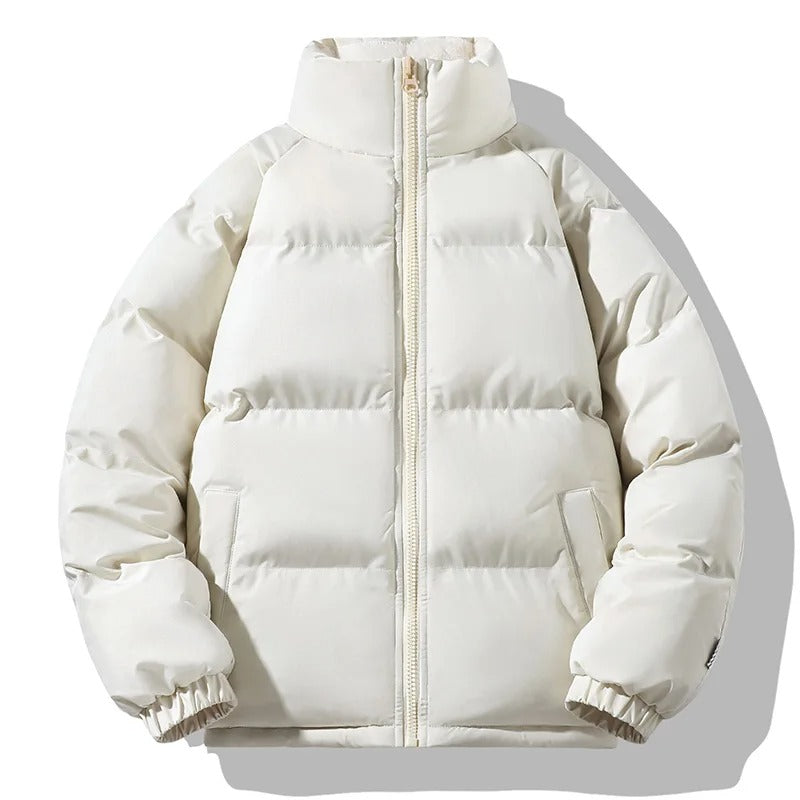 Herrenjacke mit Stehkragen aus dickem Fleece