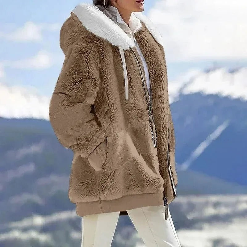 Fleecejacke mit Kapuze für Frauen