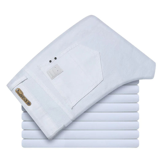 Klassische weiße Slim Fit Herrenjeans