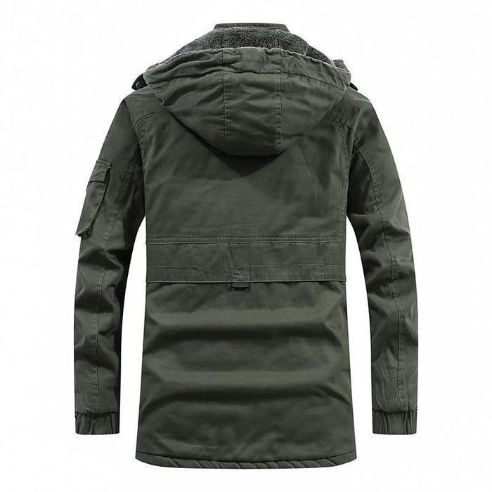 Herrenjacke Winterjacke Modisch Warm Polyester-Mischung-4