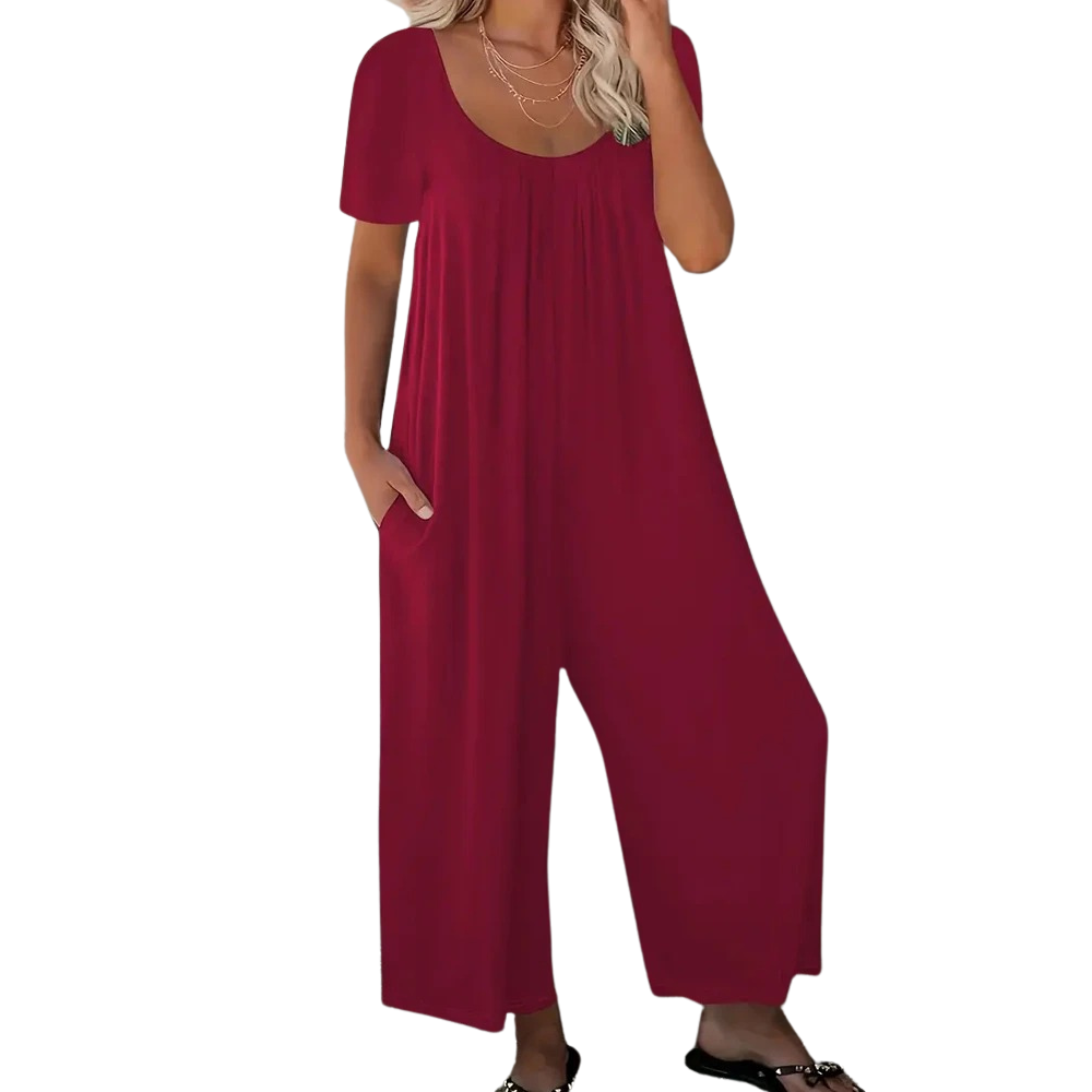Sommerlicher schicker einfarbiger Overall