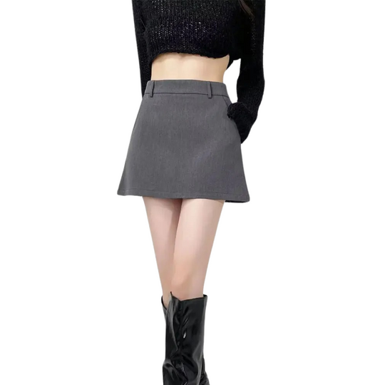Schicker Minirock in A-Linie mit hoher Taille