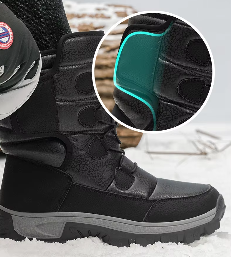 Hohe Winterstiefel aus Plüsch für Männer