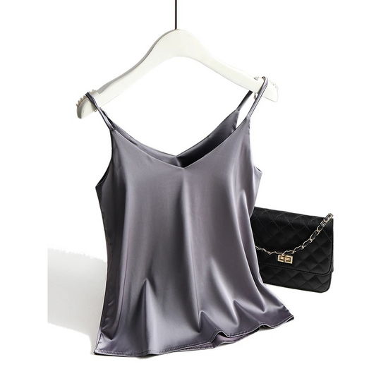 Damen-Spaghettitop mit V-Ausschnitt und Neckholder