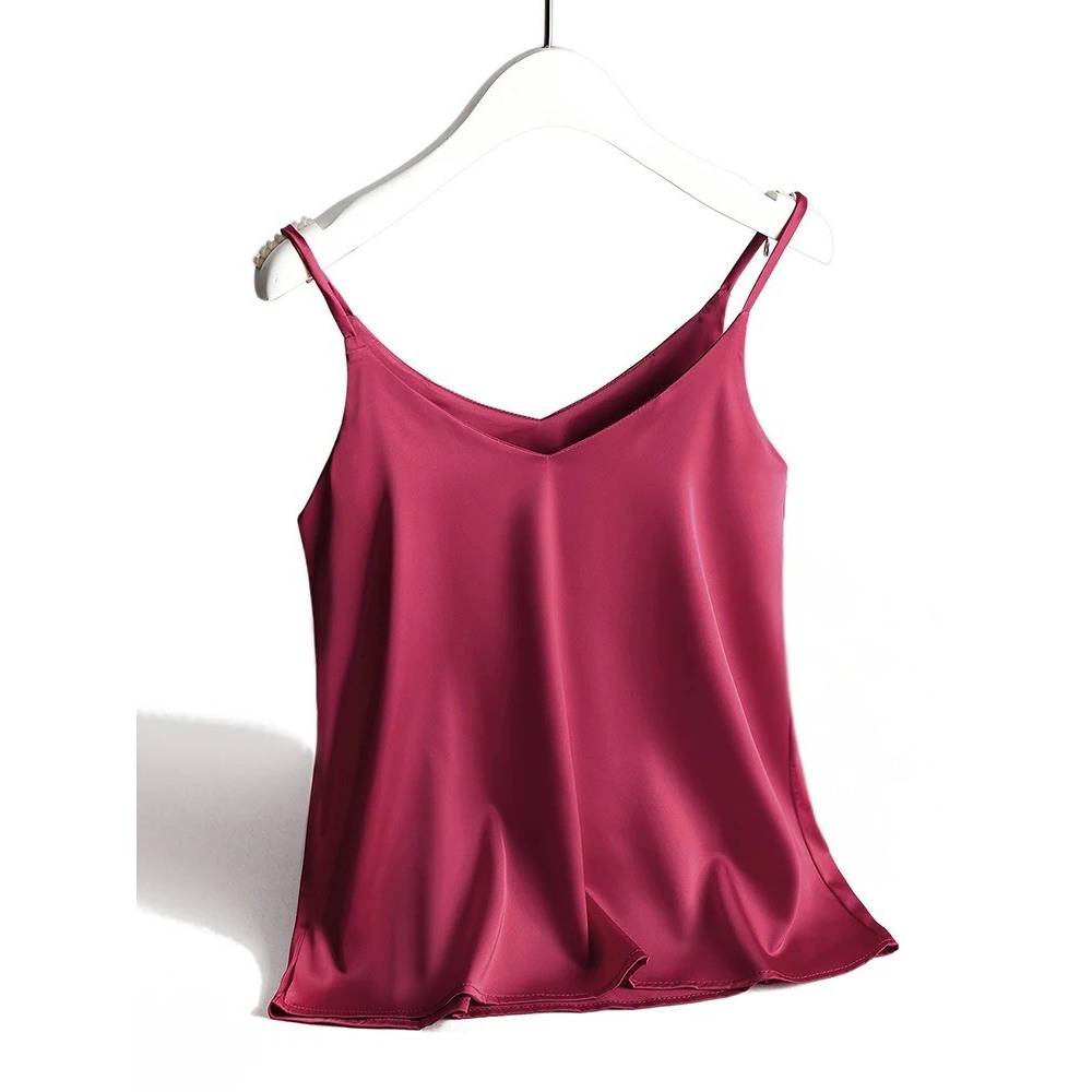 Damen-Spaghettitop mit V-Ausschnitt und Neckholder