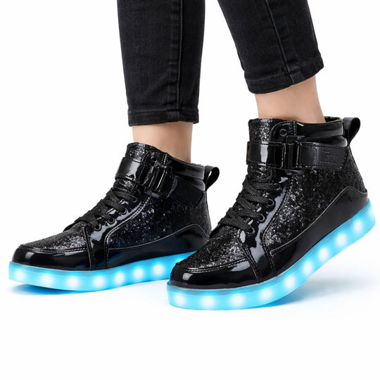 Unisex LED Sneakers mit Wiederaufladbarer Beleuchtung für Partys und Freizeit