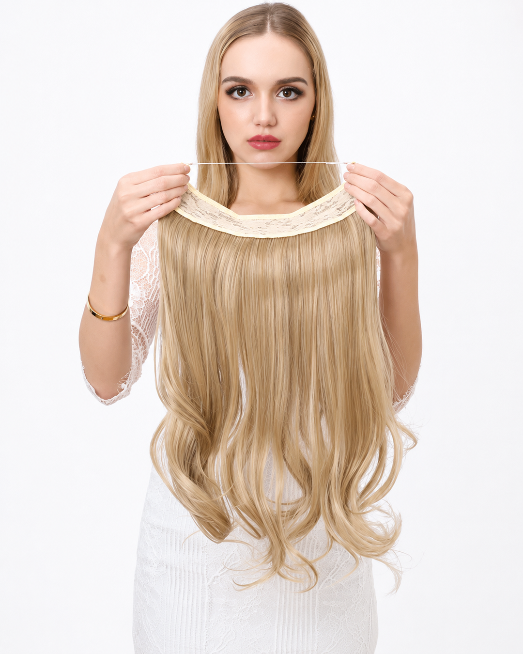 Unsichtbare Haarsträhnen für volles Haar