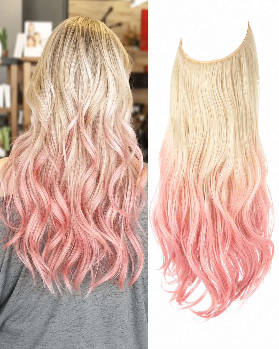 Unsichtbare Haarsträhnen für volles Haar