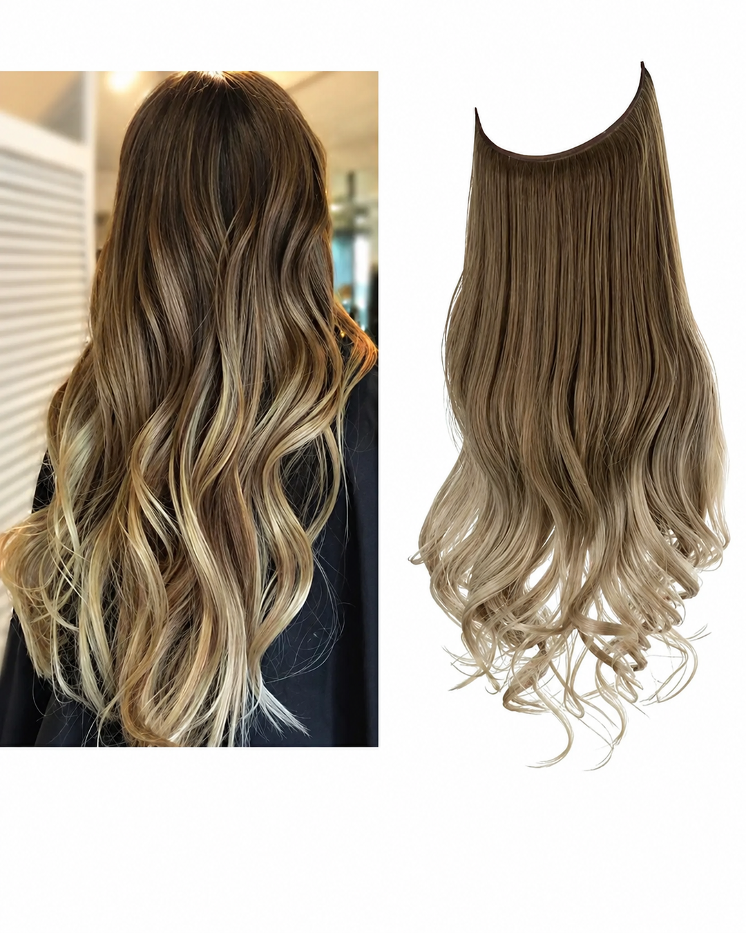 Unsichtbare Haarsträhnen für volles Haar