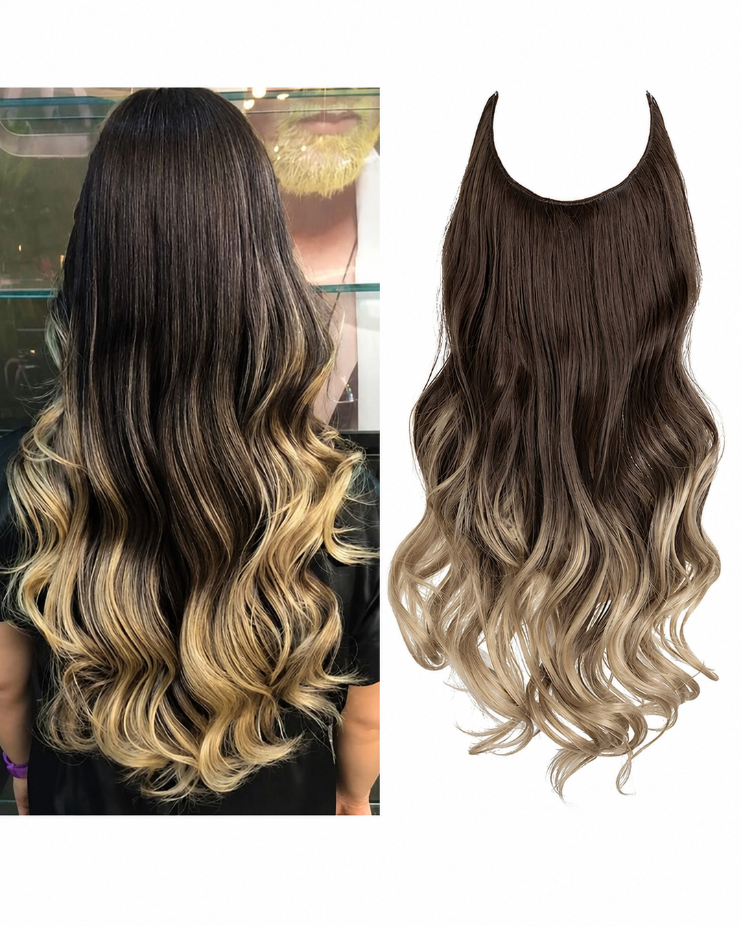 Unsichtbare Haarsträhnen für volles Haar