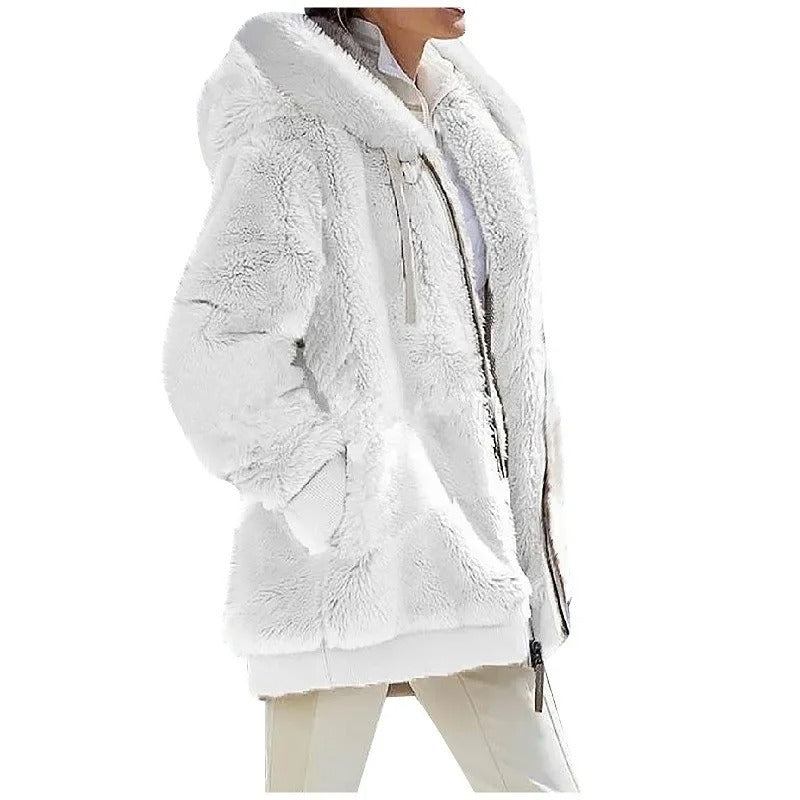 Fleecejacke mit Kapuze für Frauen
