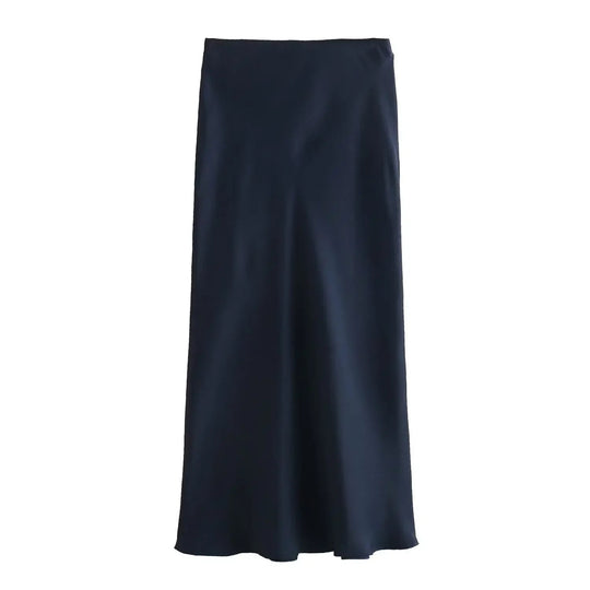 Schmal geschnittenes Damenkleid aus Satin mit Kordelzug