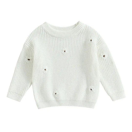 Blumenstrickpullover für Kinder