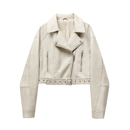 Vintage Leder Damenjacke