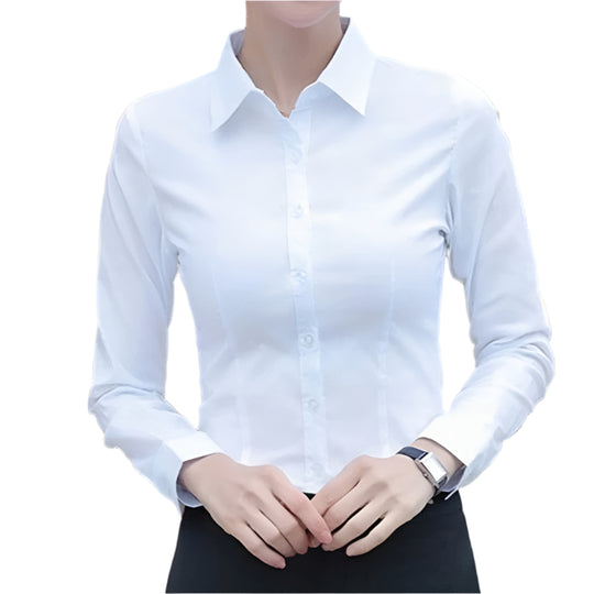 Langärmelige Bürobluse für Damen