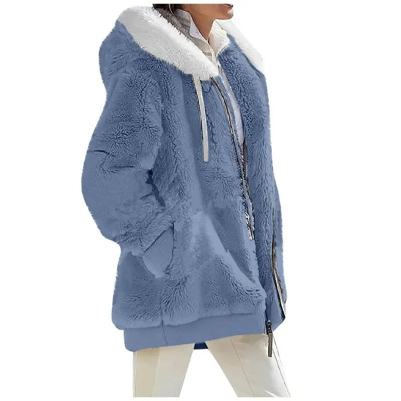Fleecejacke mit Kapuze für Frauen
