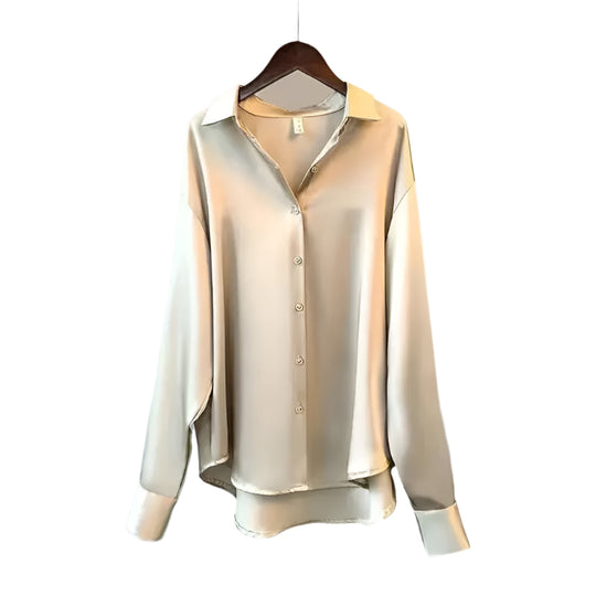Seidenbluse mit Knopfleiste für Damen