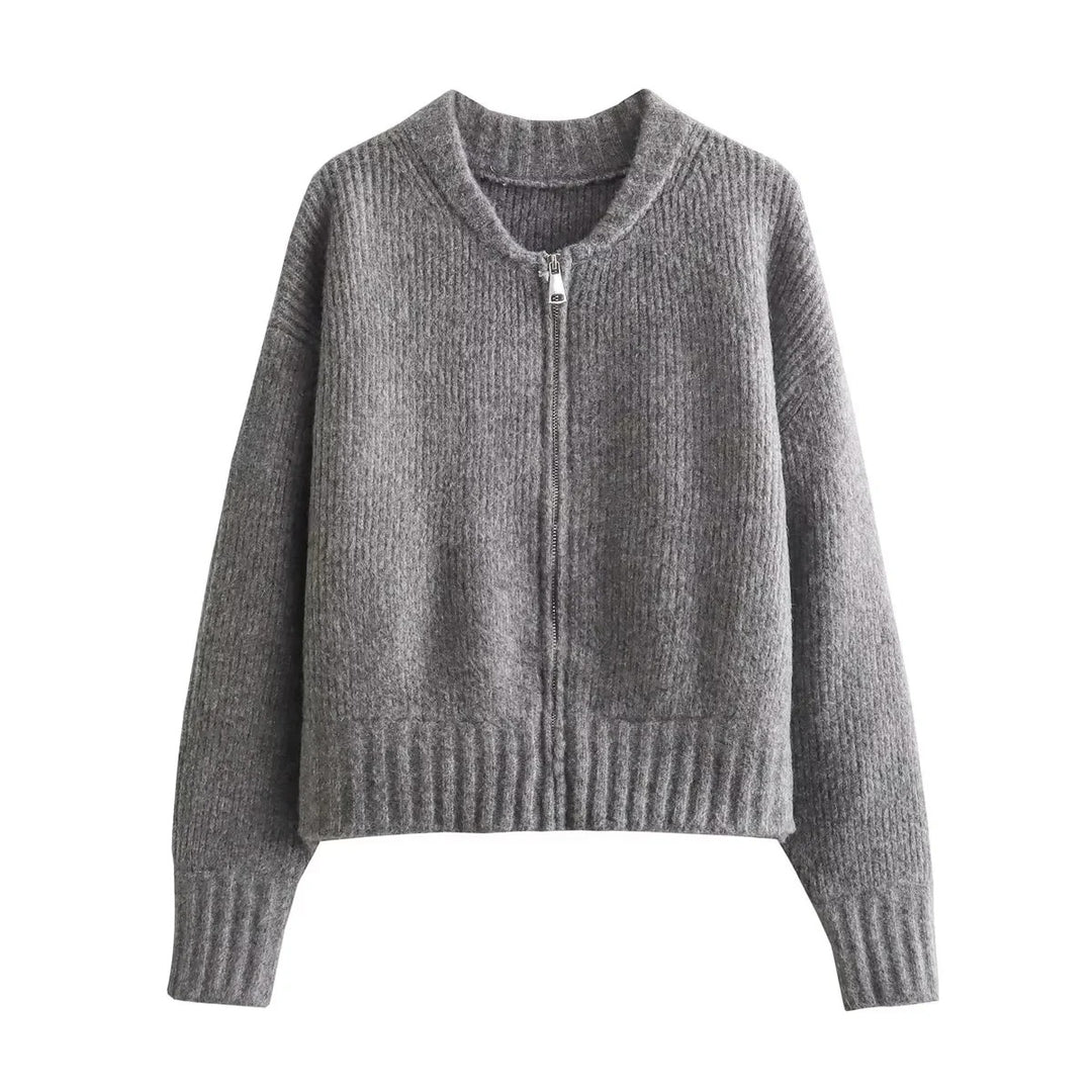 Vintage-Damenpullover mit Rundhalsausschnitt
