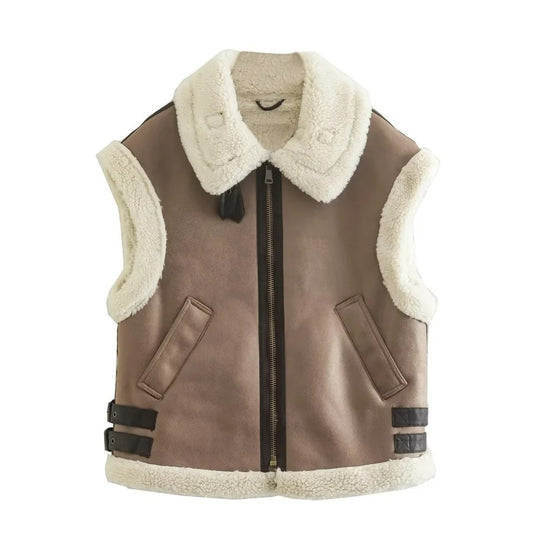 Damen-Fleece-Tanktop mit Maulwurfmotiv