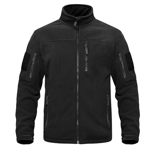 Herren-Fleecejacke mit durchgehendem Reißverschluss
