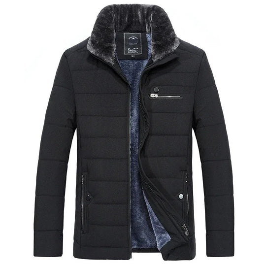 Windjacke mit Fellkragen für Männer