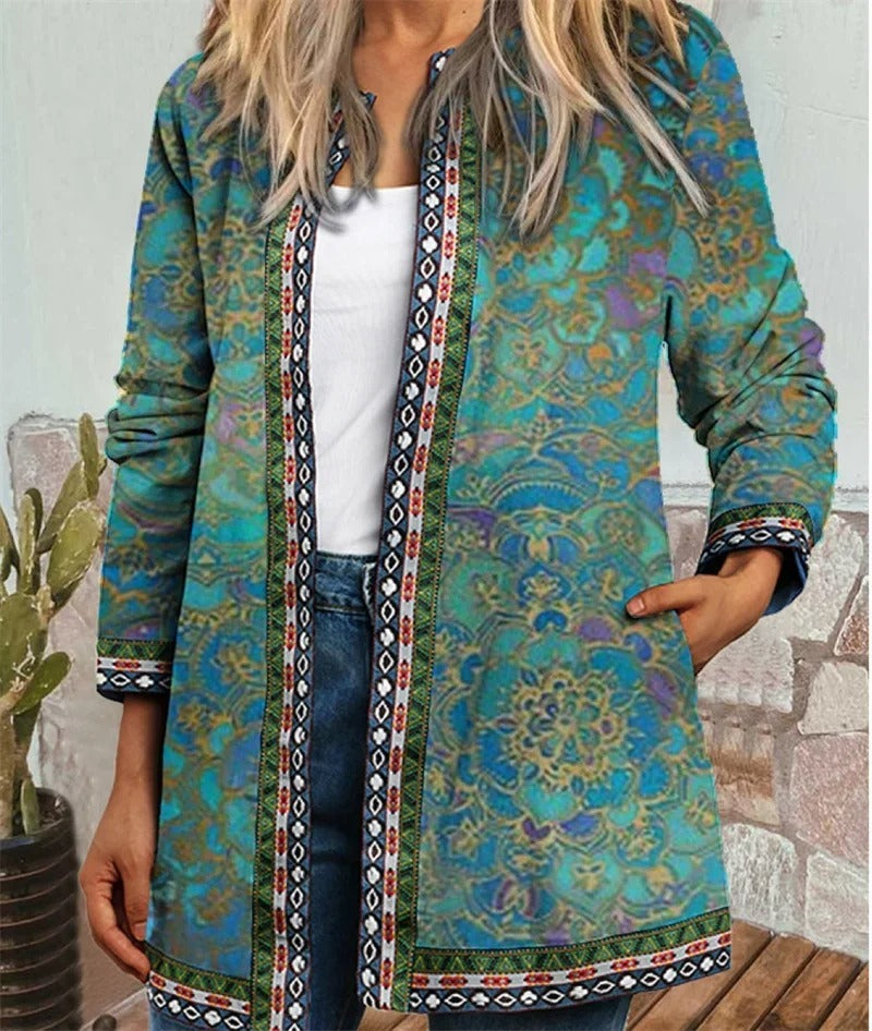 Damenweste mit ethnischem Print