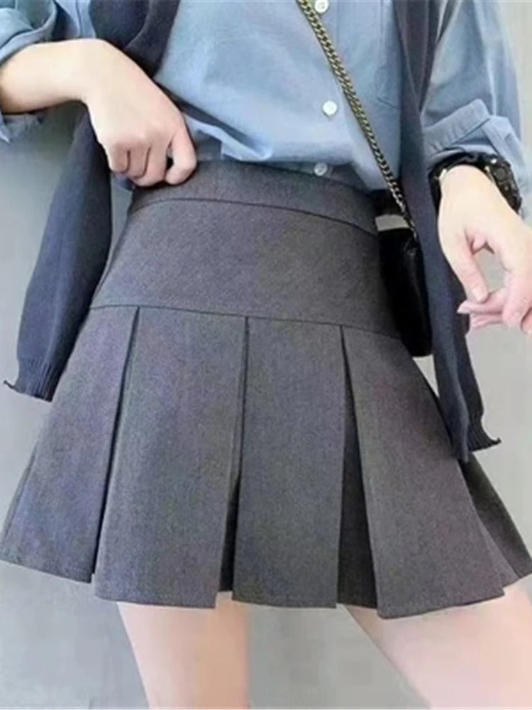 Frauen Faltenrock mit hoher Taille