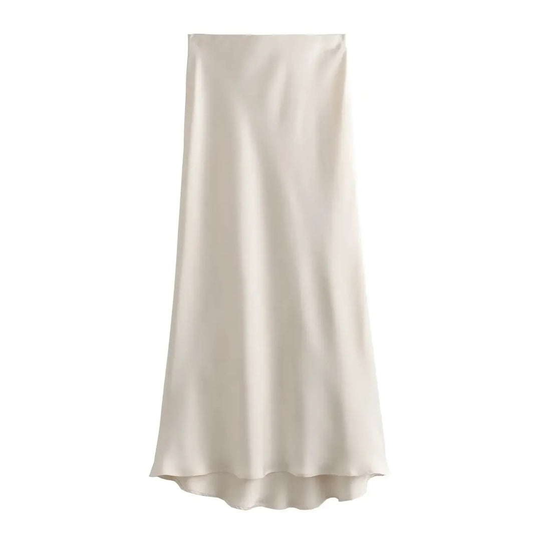 Schmal geschnittenes Damenkleid aus Satin mit Kordelzug