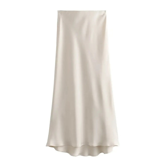 Schmal geschnittenes Damenkleid aus Satin mit Kordelzug