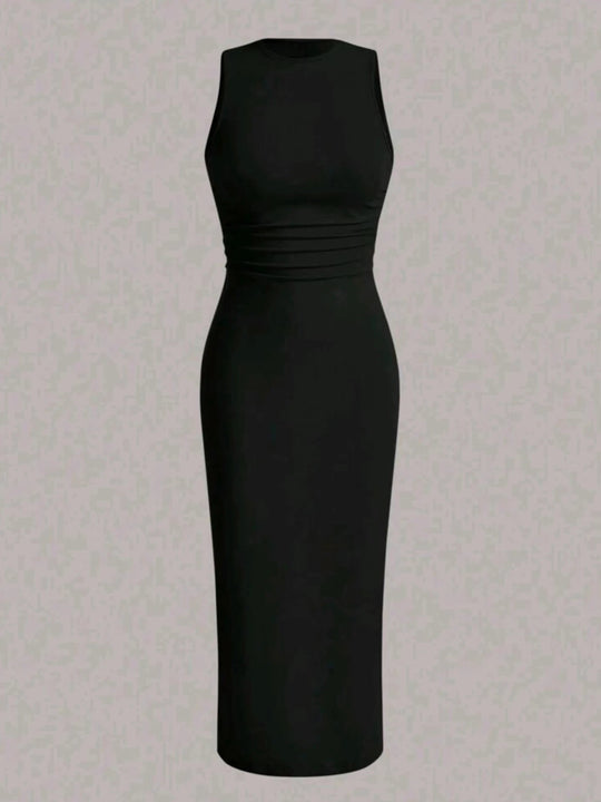 Kleid mit faltiger Taille für Frauen