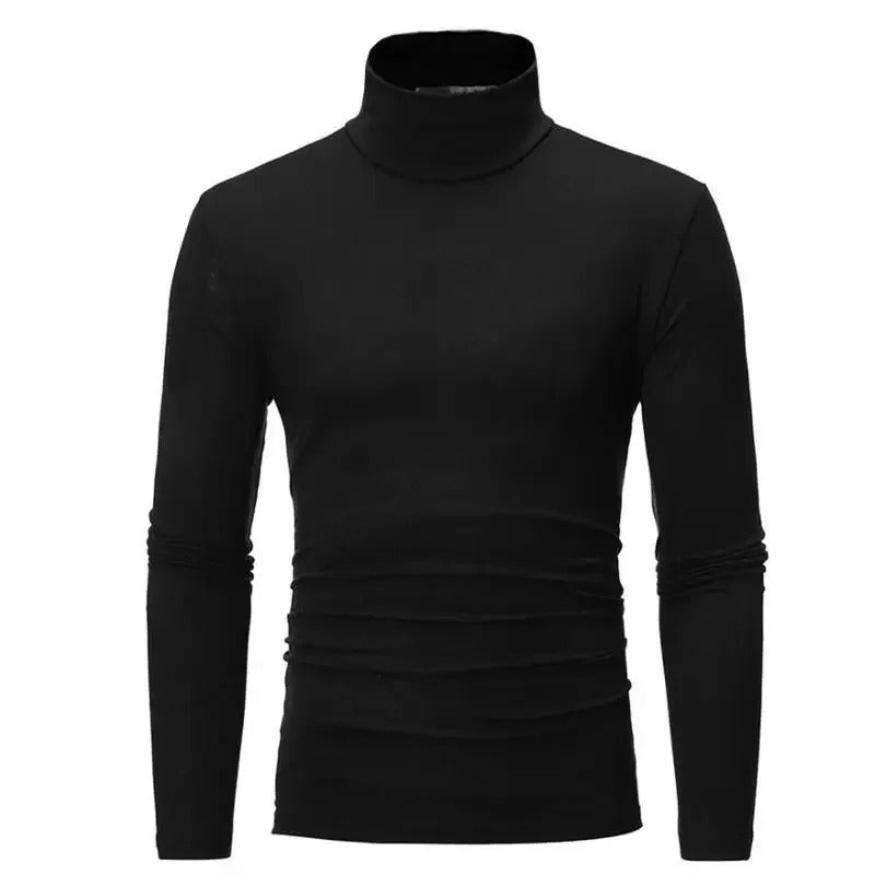 Schmal geschnittenes Thermo-Wintertop mit hohem Halsausschnitt für Männer