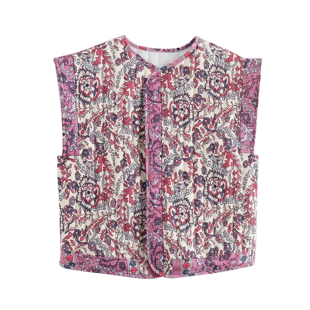 Bedruckte Damen-Baumwolljacke