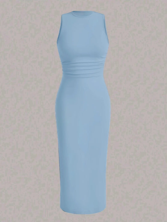 Kleid mit faltiger Taille für Frauen