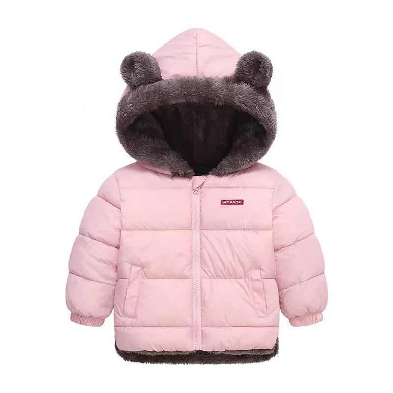 Kinder-Kaschmirjacke mit Kapuze
