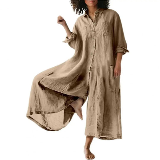 Oversized Damenoverall aus Baumwolle