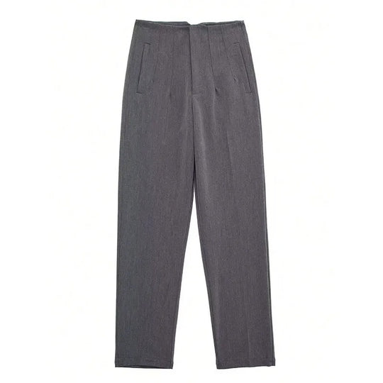Damen-Hose mit hoher Taille und schmalem Bein